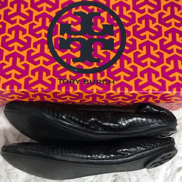 Tory Burch Python Embossed Ballet Flat - Picture 10 of 11